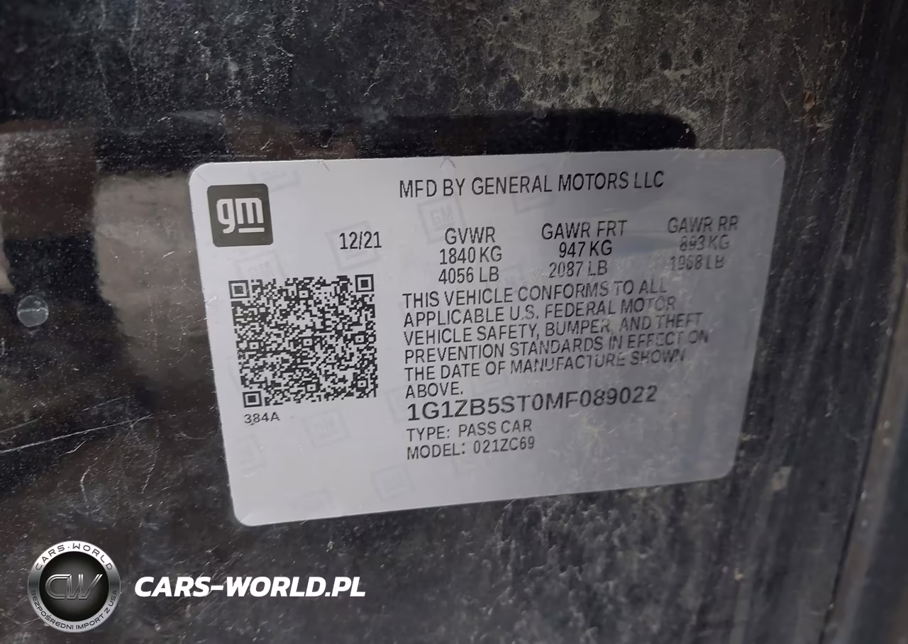 2021 Chevrolet Malibu Fwd Ls VIN:1G1ZB5ST0MF089022 - 9