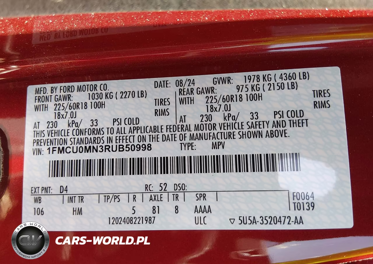 2024 Ford Escape St-Line VIN:1FMCU0MN3RUB50998 - 9