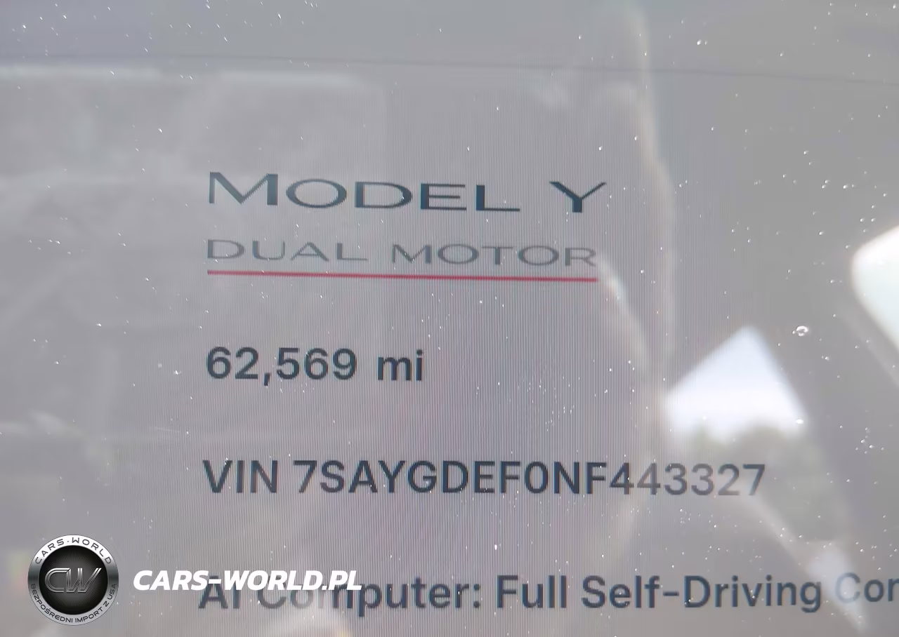 2022 Tesla Model Y Performance Dual Motor All-Wheel Drive VIN:7SAYGDEF0NF443327 - 15