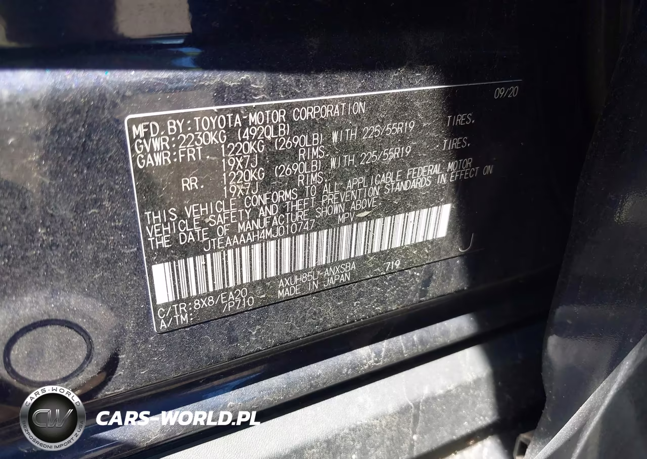 2021 Toyota Venza Limited VIN:JTEAAAAH4MJ010747 - 9