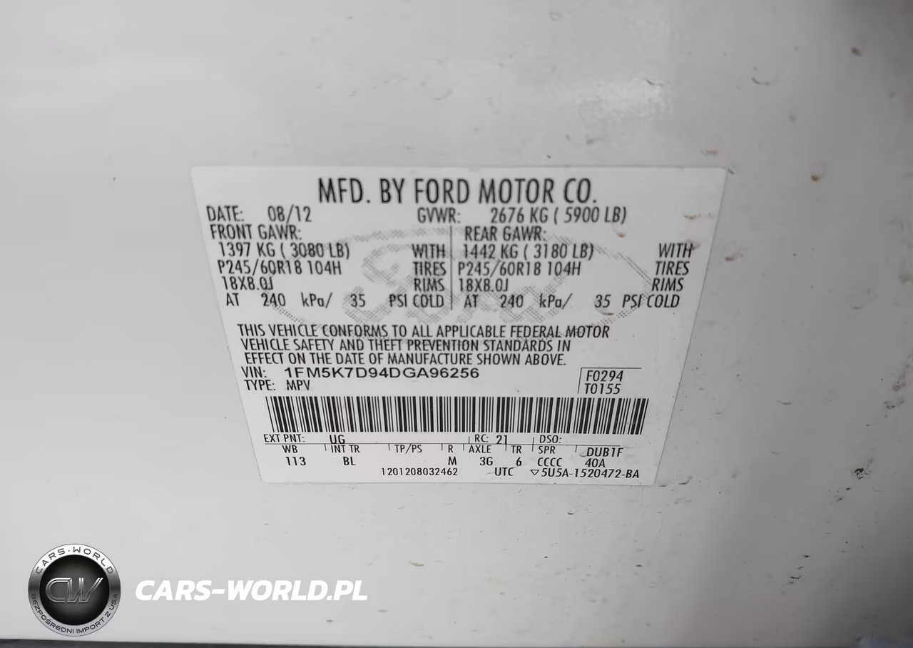 2013 Ford Explorer Xlt VIN:1FM5K7D94DGA96256 - 9