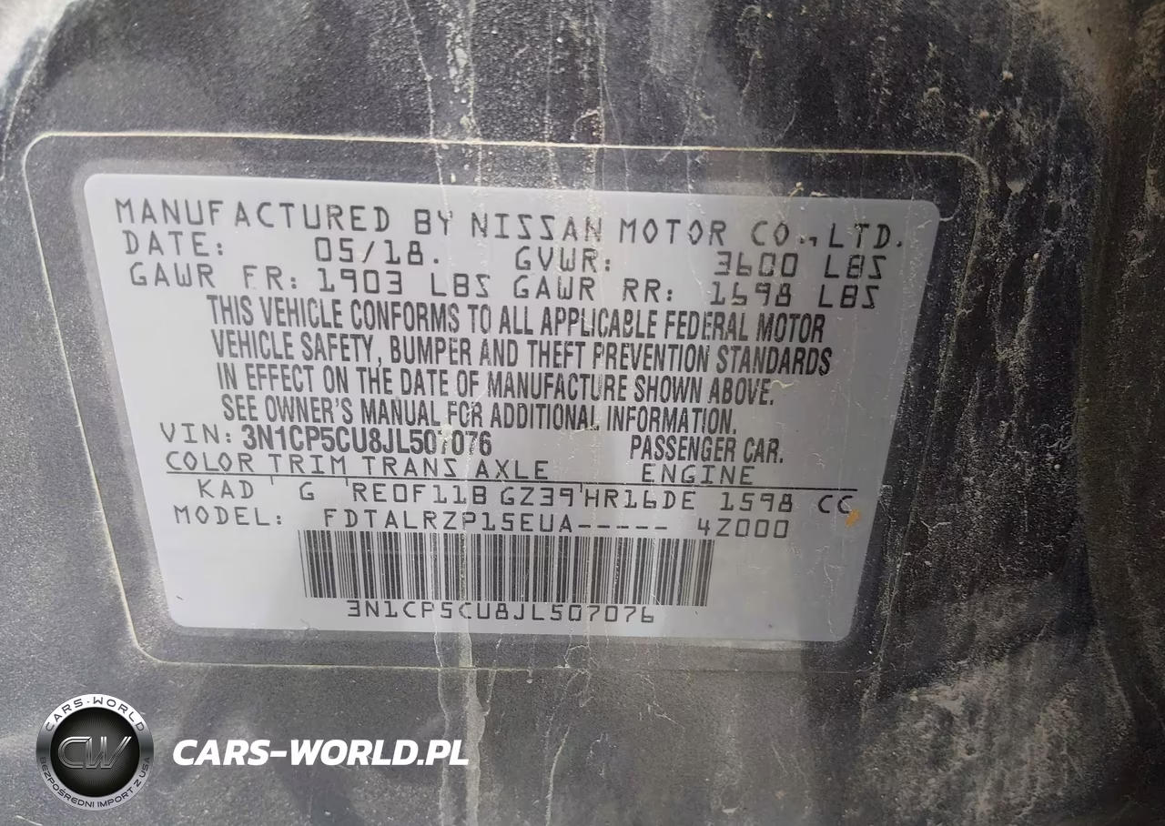 2018 Nissan Kicks S VIN:3N1CP5CU8JL507076 - 9