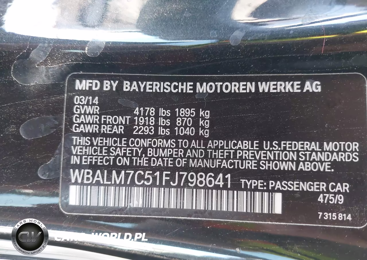 2015 BMW Z4 Sdrive35I VIN:WBALM7C51FJ798641 - 9