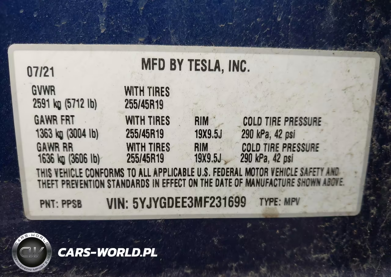 2021 Tesla Model Y Long Range Dual Motor All-Wheel Drive VIN:5YJYGDEE3MF231699 - 9