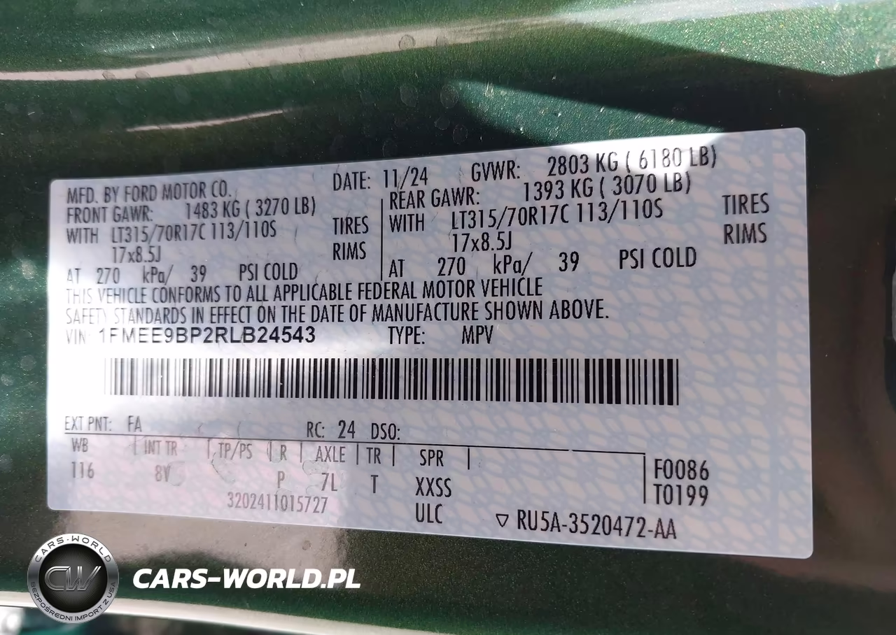 2024 Ford Bronco Badlands VIN:1FMEE9BP2RLB24543 - 9