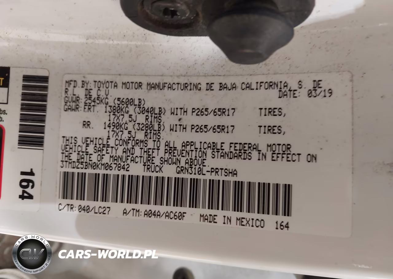2019 Toyota Tacoma Trd Sport VIN:3TMDZ5BN0KM067842 - 9