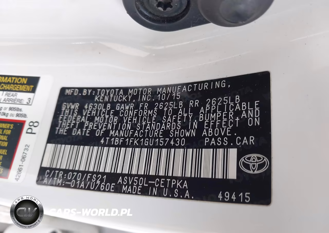 2016 Toyota Camry Se VIN:4T1BF1FK1GU157430 - 9
