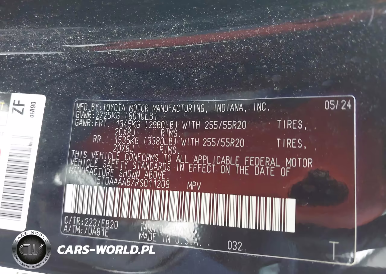 2024 Lexus Tx 350 Premium VIN:5TDAAAA67RS011209 - 9