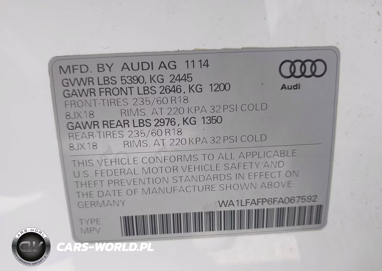 2015 Audi Q5 2.0T Premium VIN:WA1LFAFP6FA067592 - 9