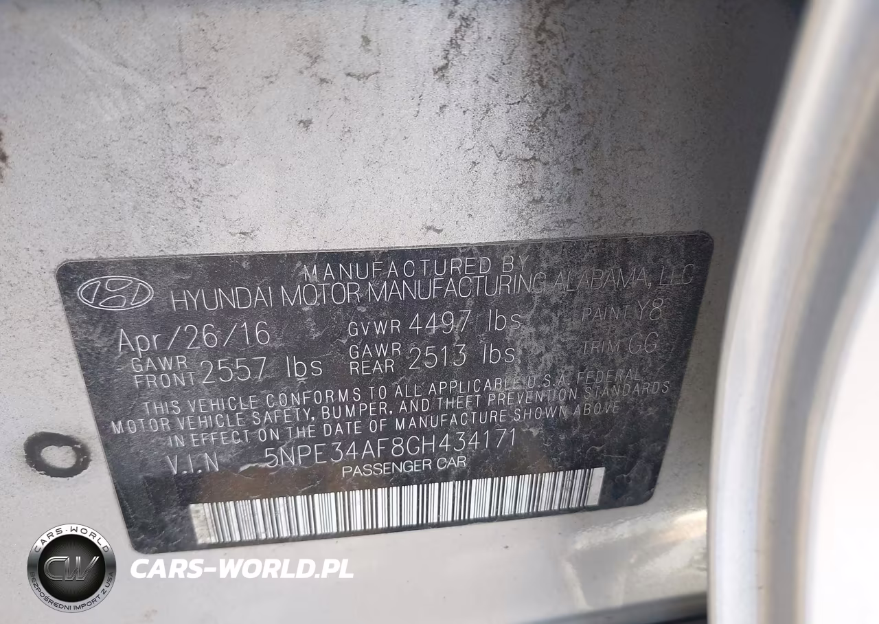 2016 Hyundai Sonata Sport VIN:5NPE34AF8GH434171 - 9