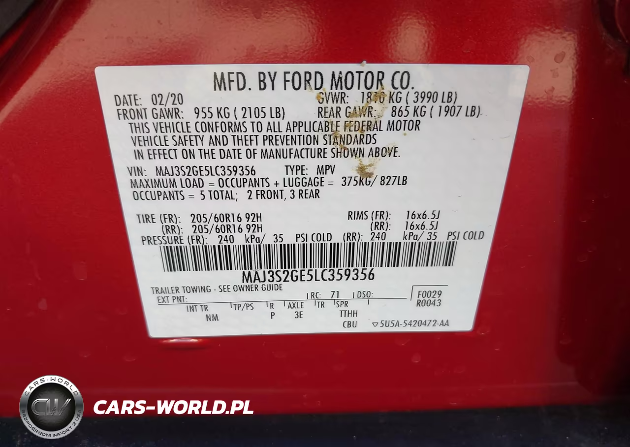 2020 Ford Ecosport Se VIN:MAJ3S2GE5LC359356 - 9
