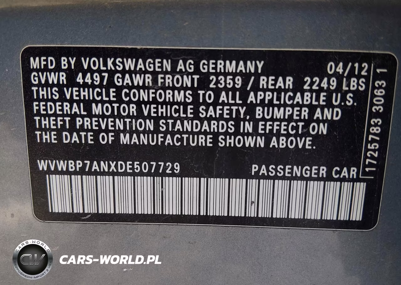 2013 Volkswagen Cc 2.0T Sport Plus VIN:WVWBP7ANXDE507729 - 9