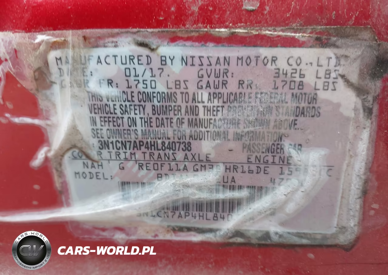 2017 Nissan Versa 1.6 Sv VIN:3N1CN7AP4HL840738 - 9