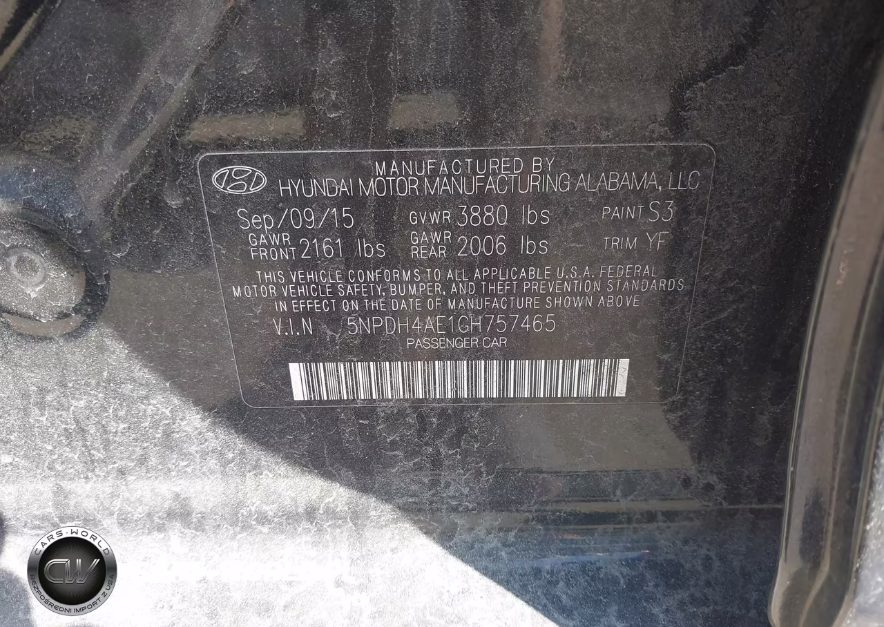2016 Hyundai Elantra Se VIN:5NPDH4AE1GH757465 - 9