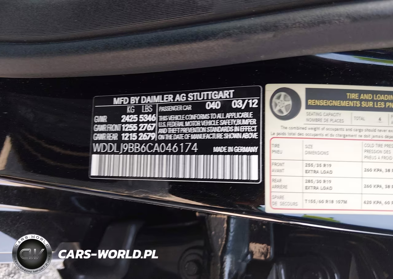 2012 Mercedes-Benz Cls 550 4Matic VIN:WDDLJ9BB6CA046174 - 9