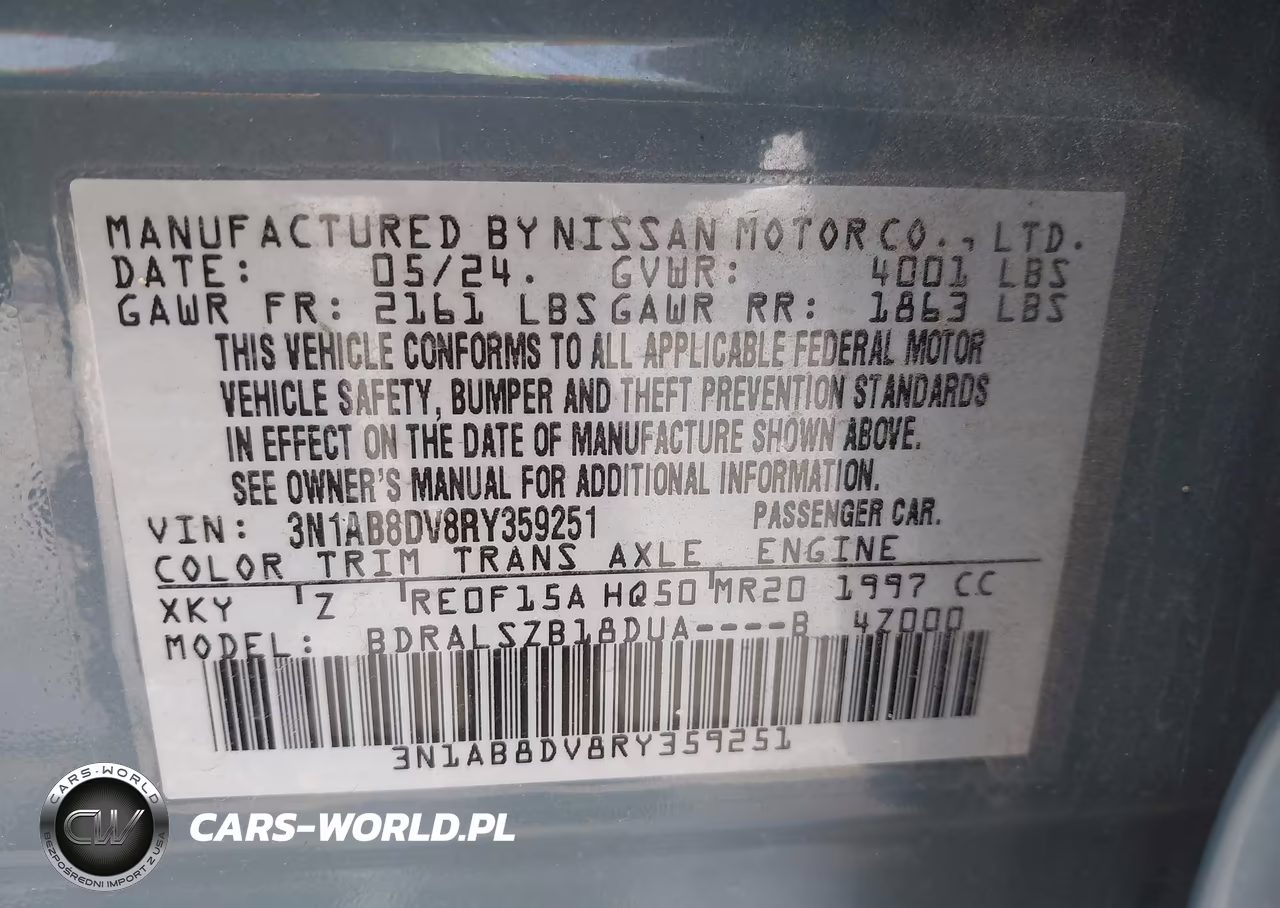 2024 Nissan Sentra Sr Xtronic Cvt VIN:3N1AB8DV8RY359251 - 9