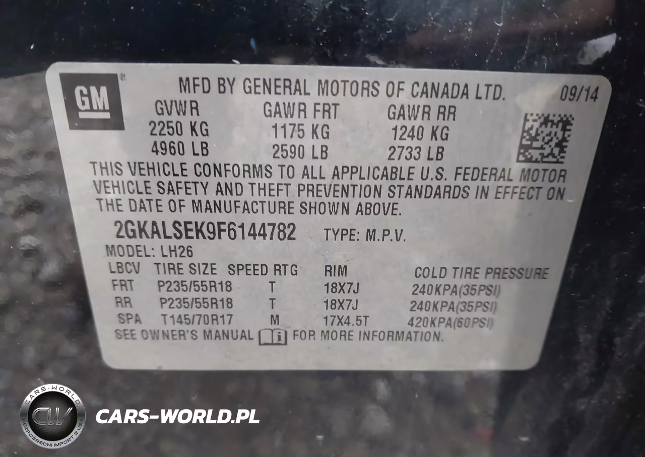 2015 GMC Terrain Slt-1 VIN:2GKALSEK9F6144782 - 9