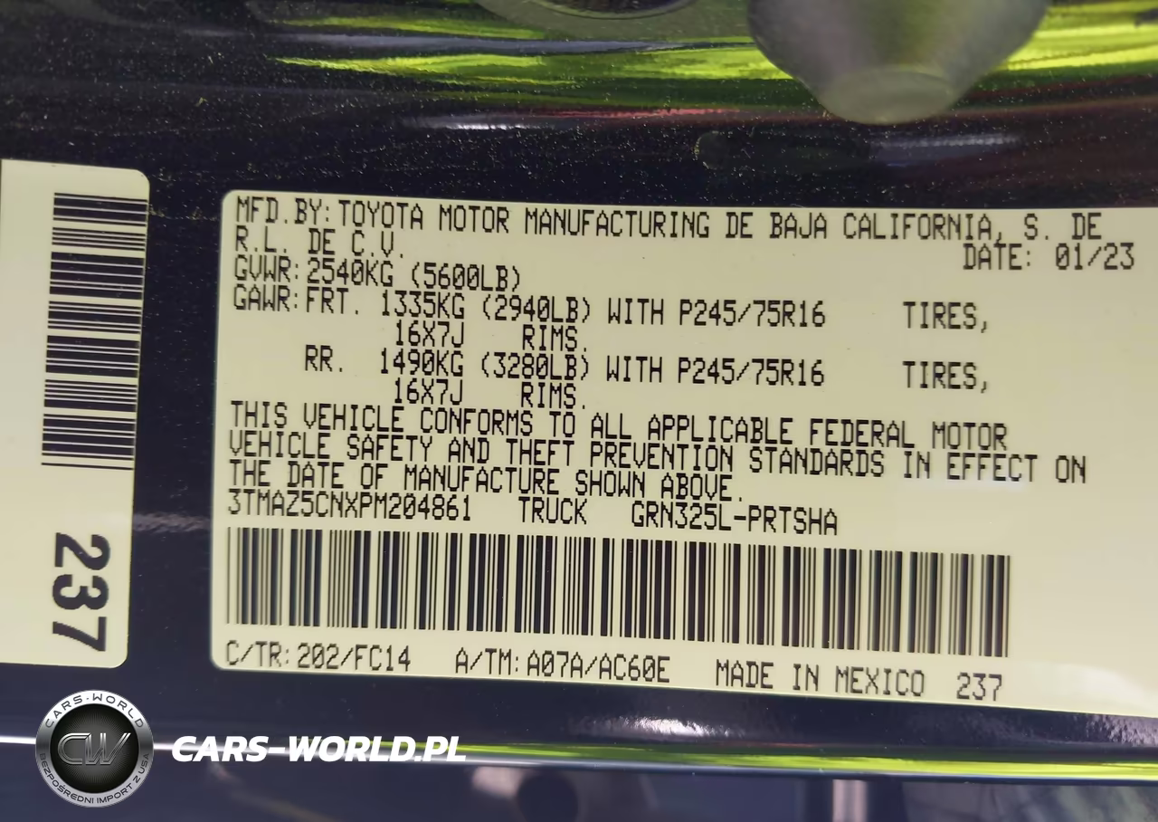 2023 Toyota Tacoma Sr5 V6 VIN:3TMAZ5CNXPM204861 - 9