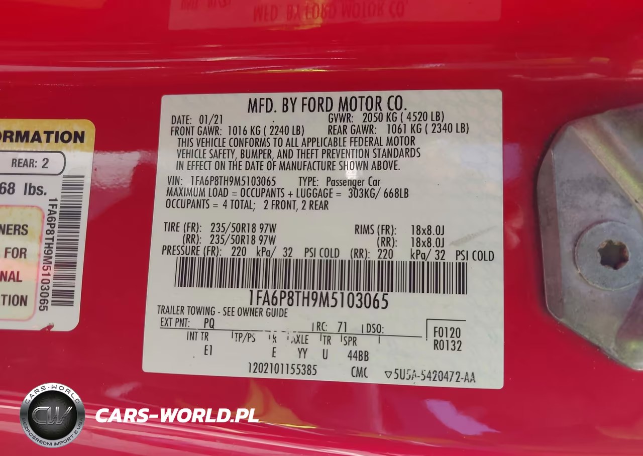 2021 Ford Mustang Ecoboost Premium Fastback VIN:1FA6P8TH9M5103065 - 9