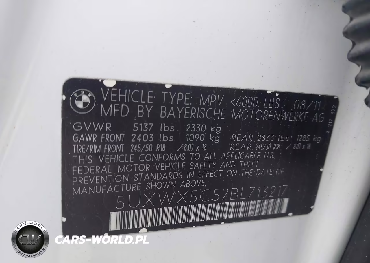 2011 BMW X3 xDrive28I VIN:5UXWX5C52BL713217 - 9