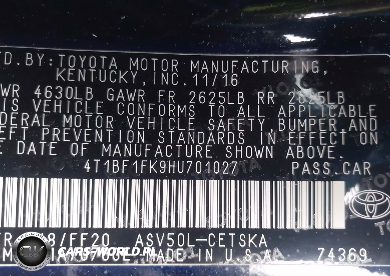 2017 Toyota Camry Se VIN:4T1BF1FK9HU701027 - 9
