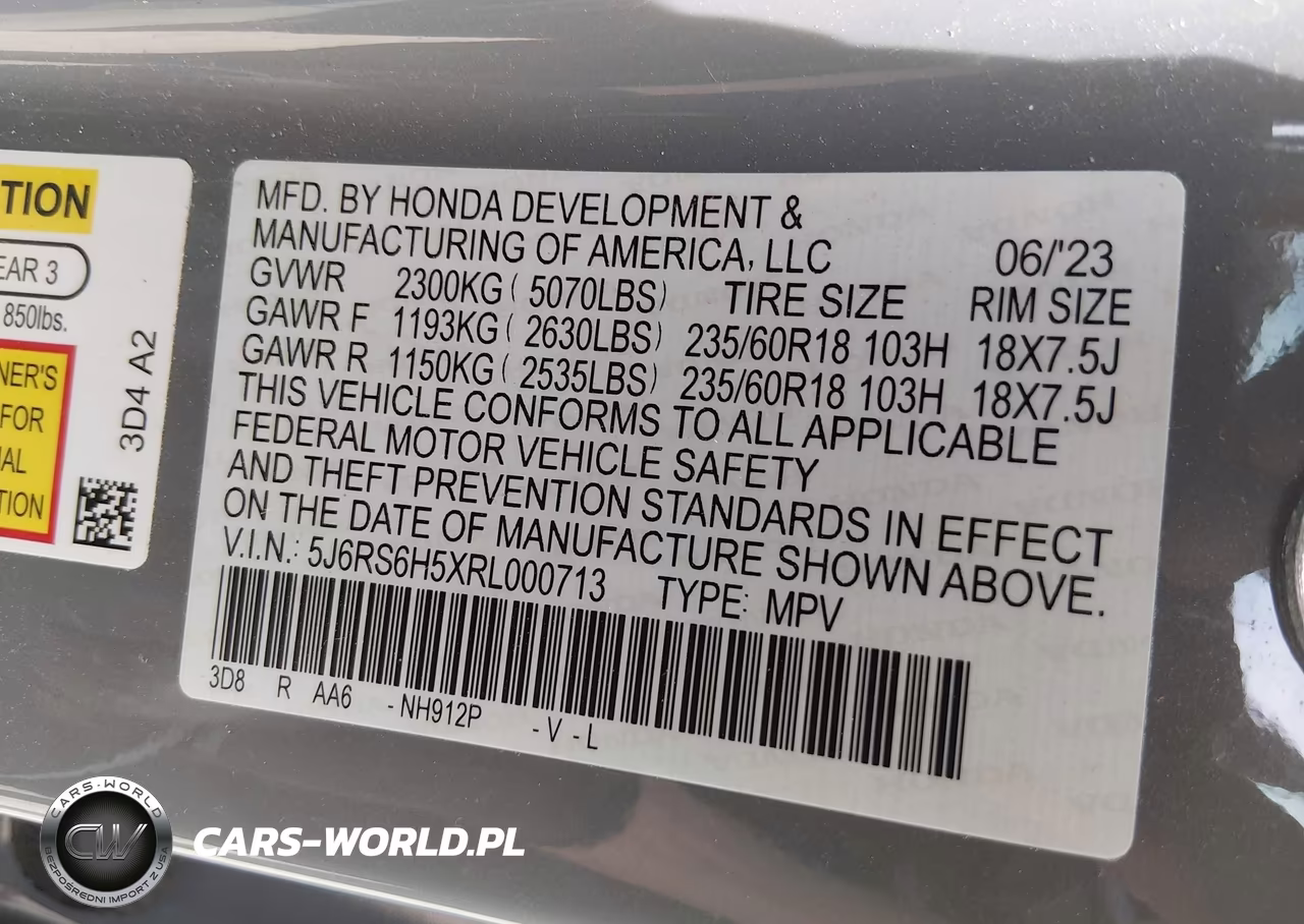 2024 Honda Cr-V Hybrid Sport VIN:5J6RS6H5XRL000713 - 9