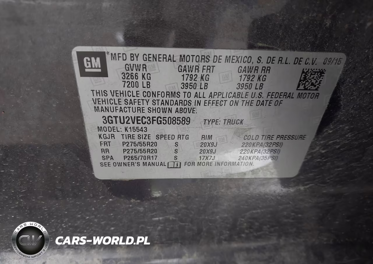 2015 GMC Sierra 1500 Slt VIN:3GTU2VEC3FG508589 - 9