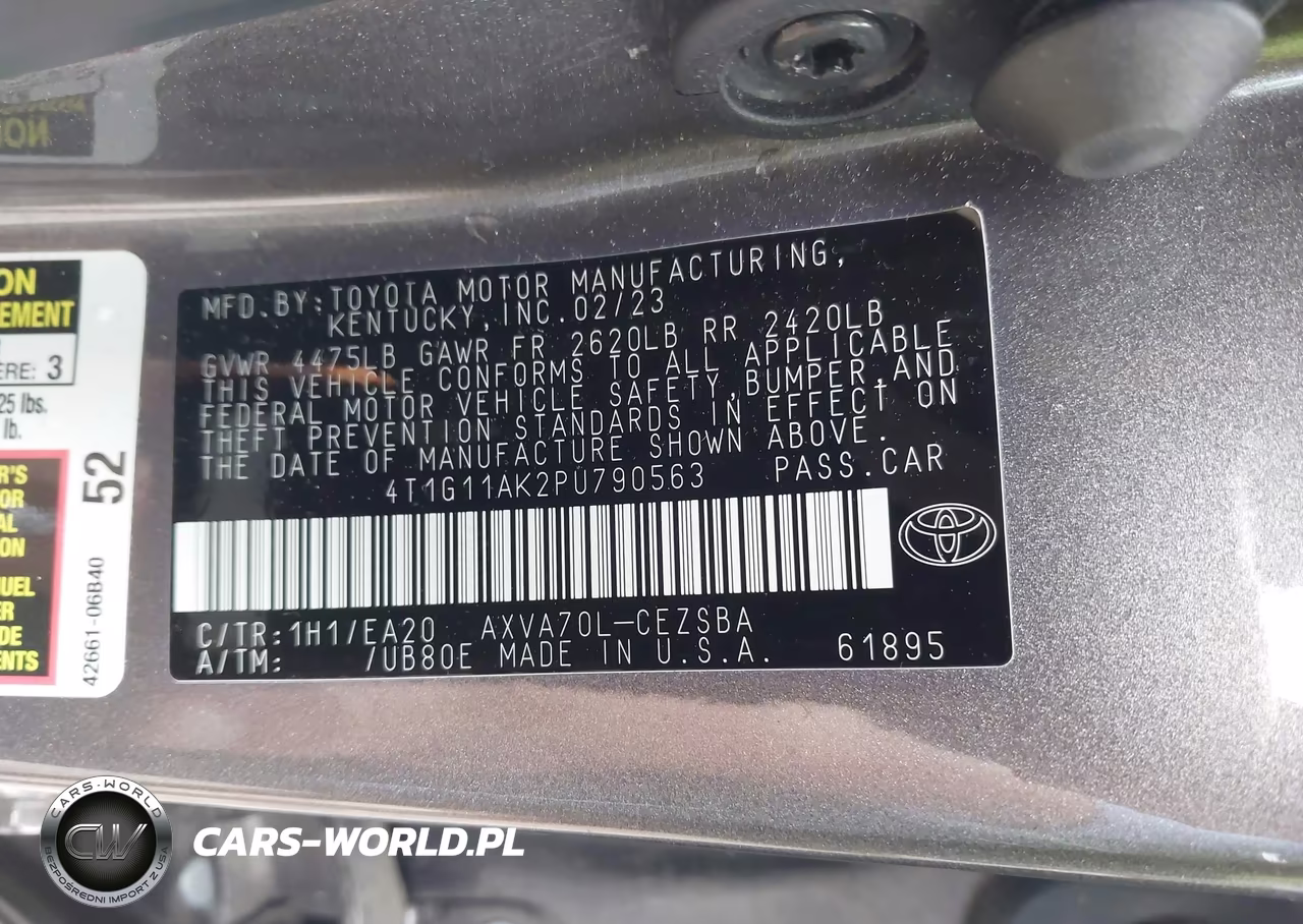 2023 Toyota Camry Se VIN:4T1G11AK2PU790563 - 9