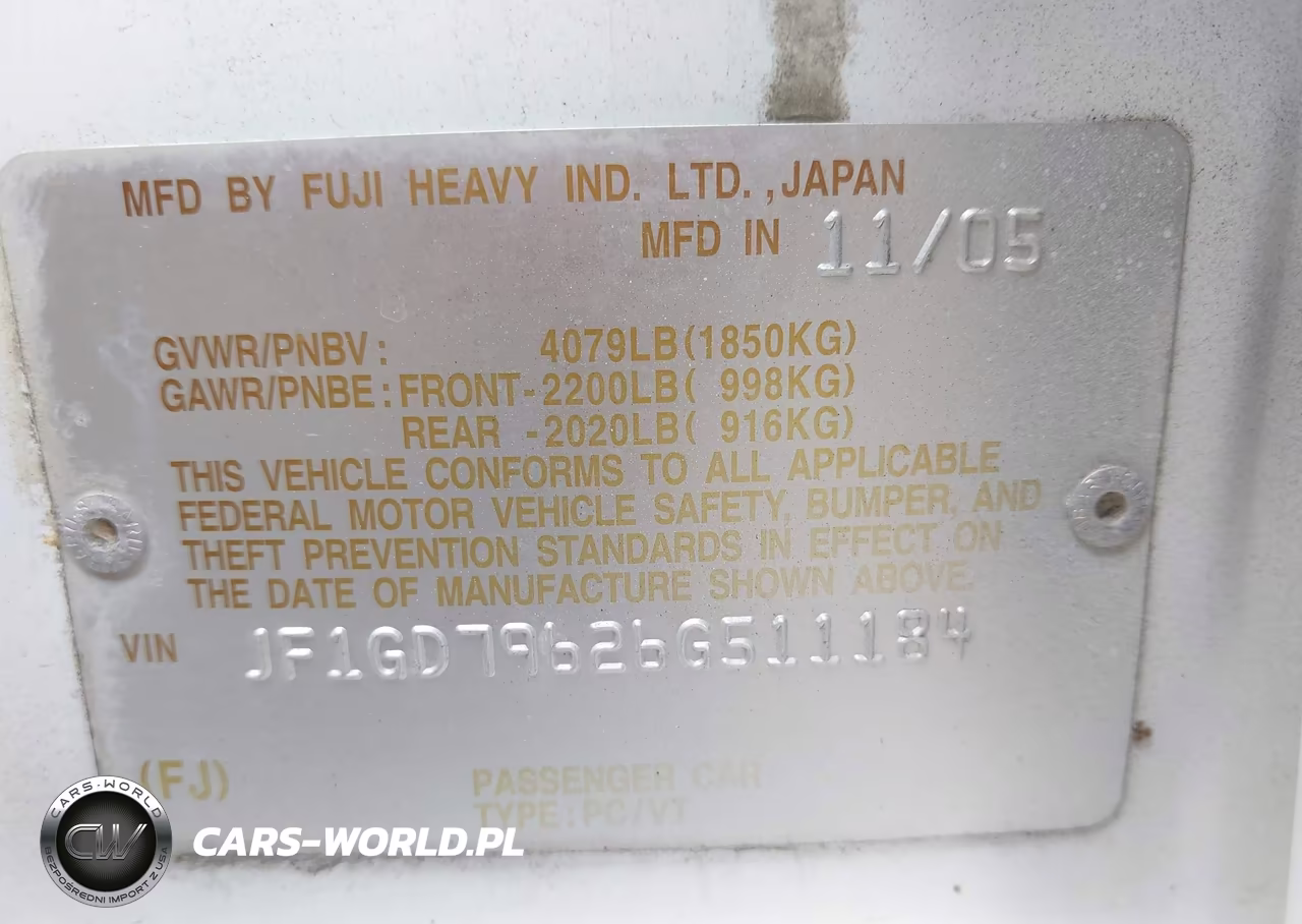 2006 Subaru Impreza Wrx-Wrx Limited-Wrx Tr VIN:JF1GD79626G511184 - 9