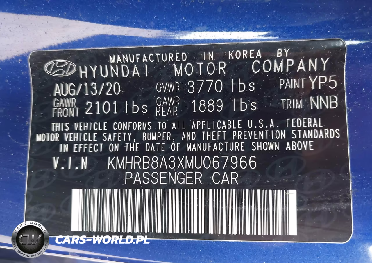 2021 Hyundai Venue Se VIN:KMHRB8A3XMU067966 - 9