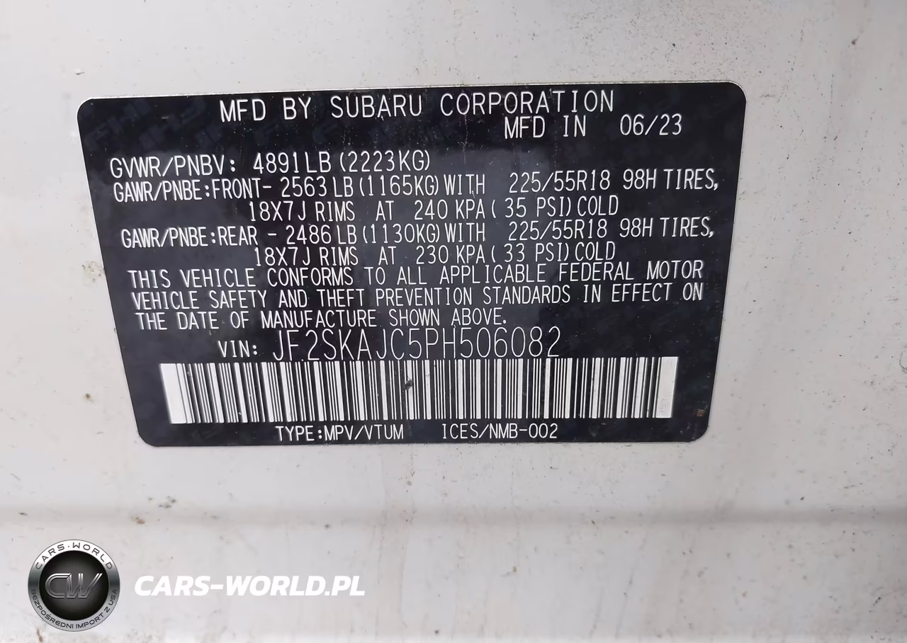 2023 Subaru Forester Sport VIN:JF2SKAJC5PH506082 - 9