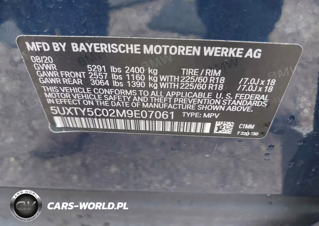 2021 BMW X3 xDrive30I VIN:5UXTY5C02M9E07061 - 9