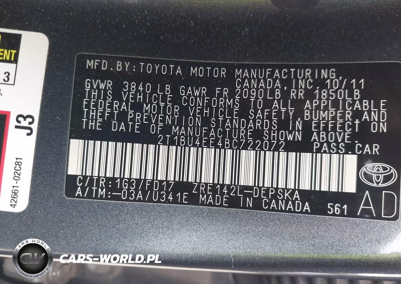 2011 Toyota Corolla S VIN:2T1BU4EE4BC722072 - 9