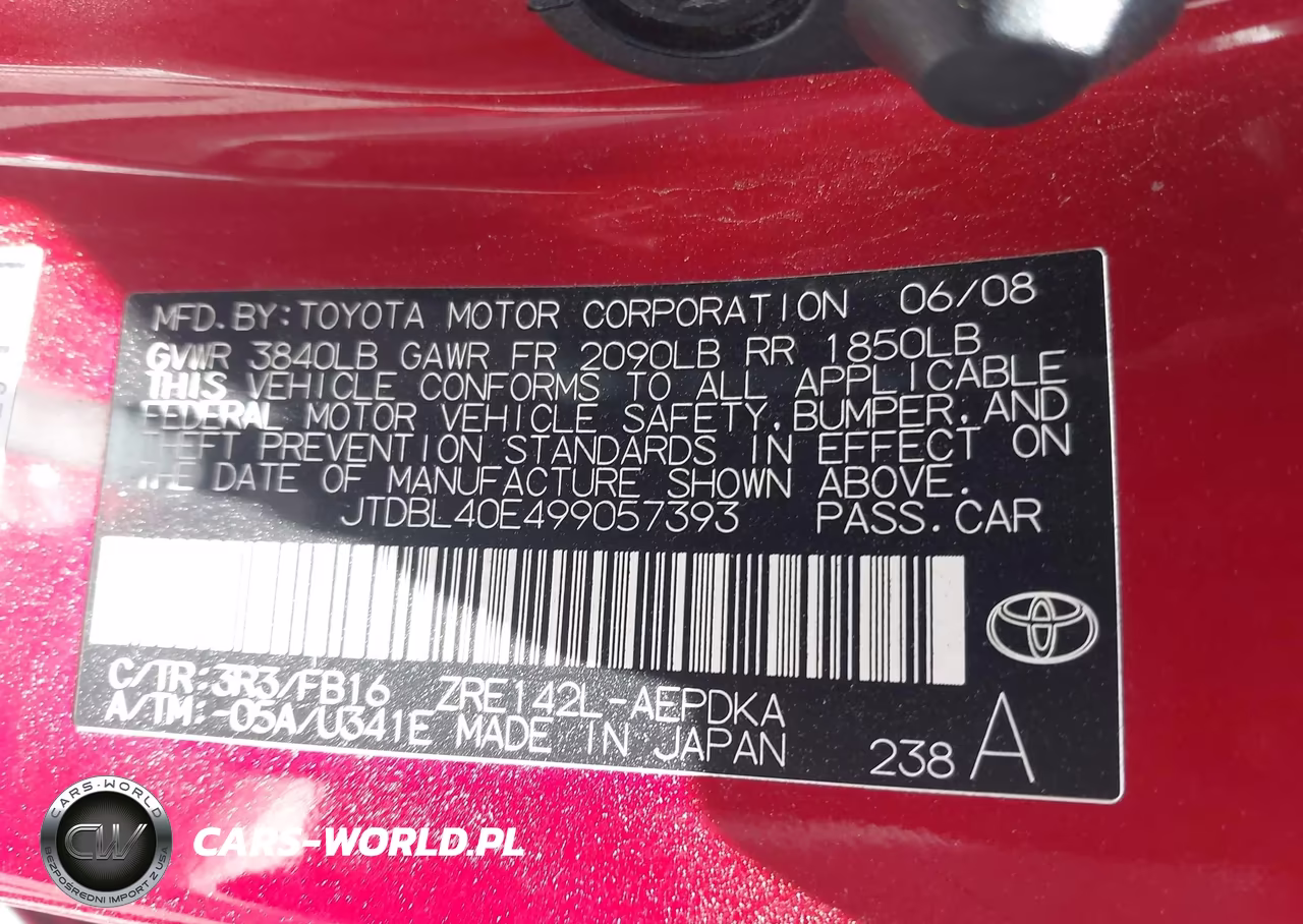2009 Toyota Corolla Le VIN:JTDBL40E499057393 - 9