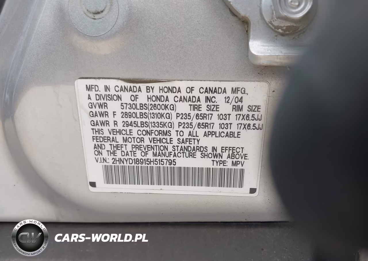 2005 Acura Mdx VIN:2HNYD18915H515795 - 9
