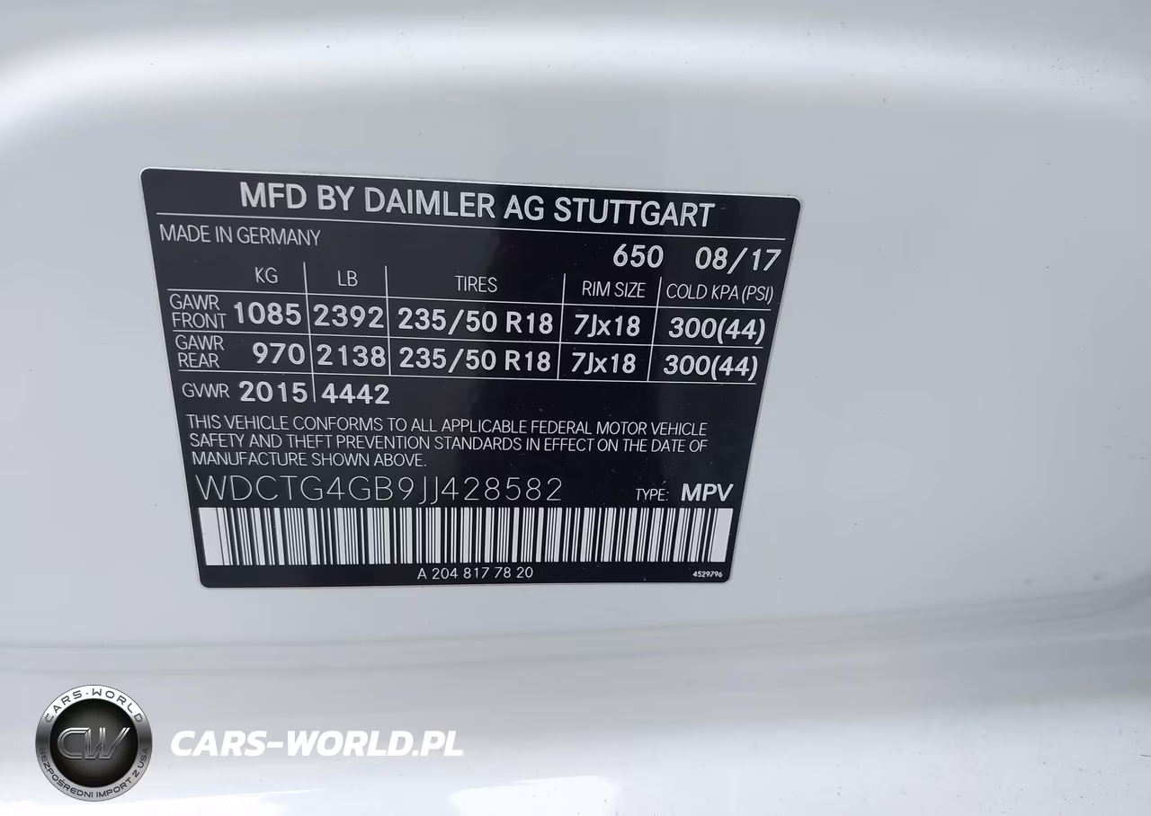 2018 Mercedes-Benz Gla 250 4Matic VIN:WDCTG4GB9JJ428582 - 9