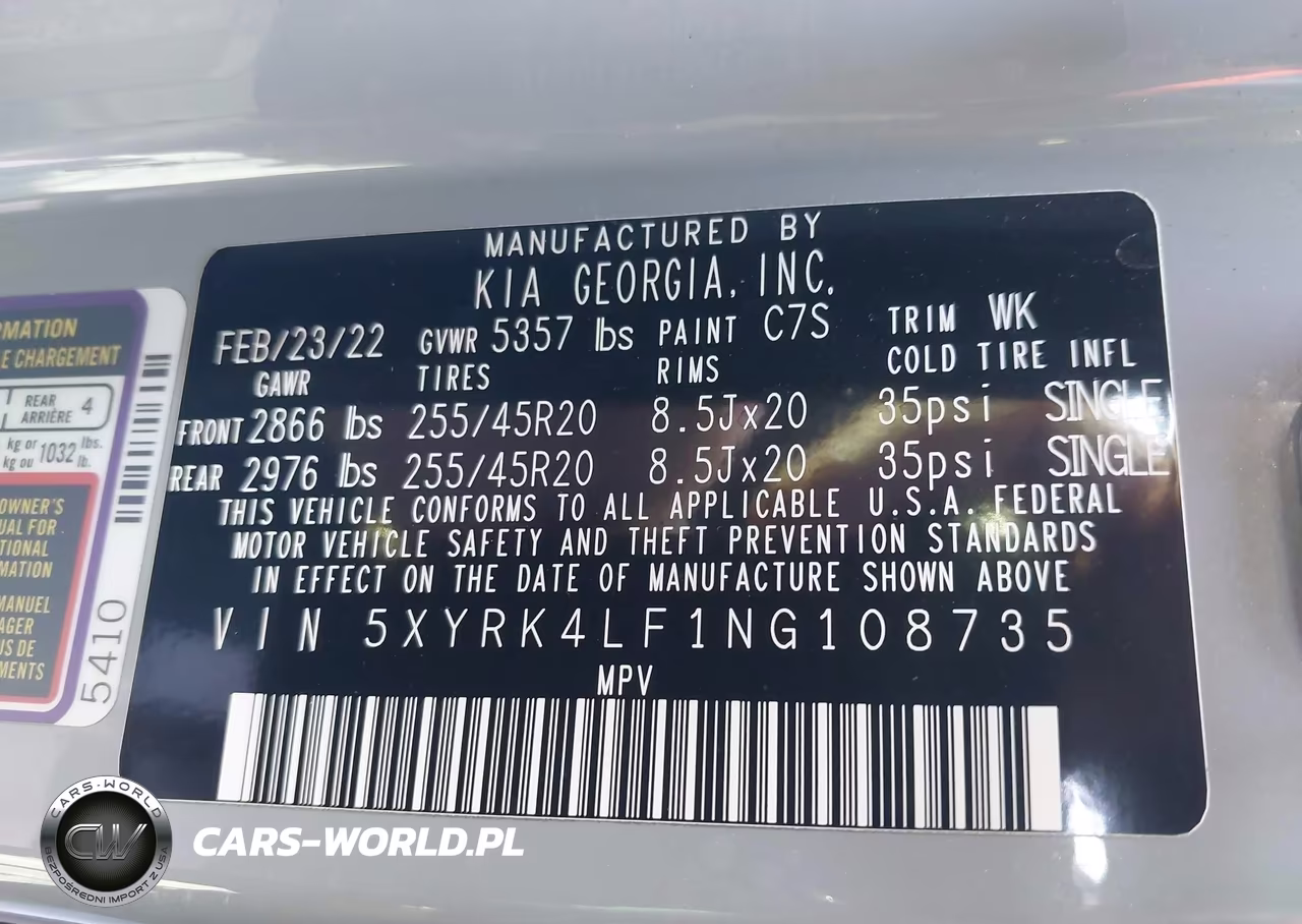 2022 Kia Sorento Sx Prestige VIN:5XYRK4LF1NG108735 - 9