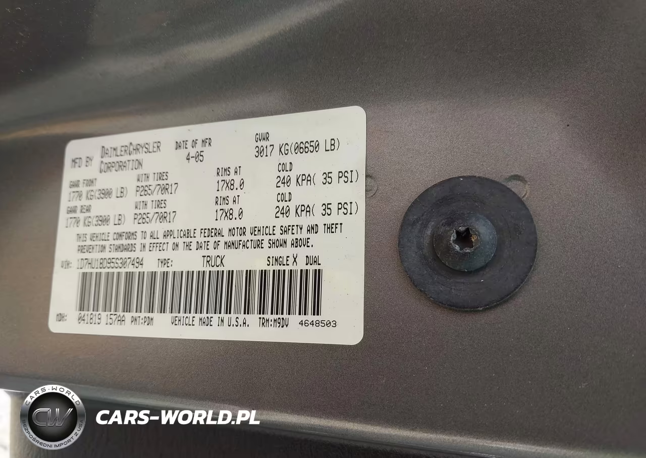 2005 Dodge Ram 1500 Slt-Laramie VIN:1D7HU18D95S307494 - 9