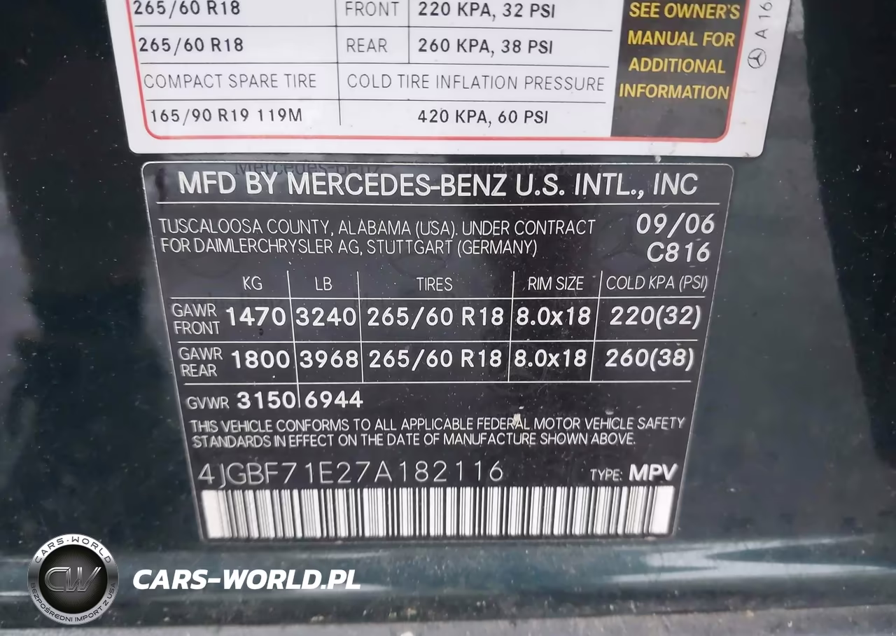 2007 Mercedes-Benz Gl 450 4Matic VIN:4JGBF71E27A182116 - 9