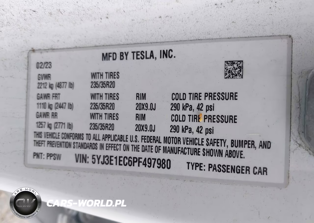 2023 Tesla Model 3 Performance Dual Motor All-Wheel Drive VIN:5YJ3E1EC6PF497980 - 9