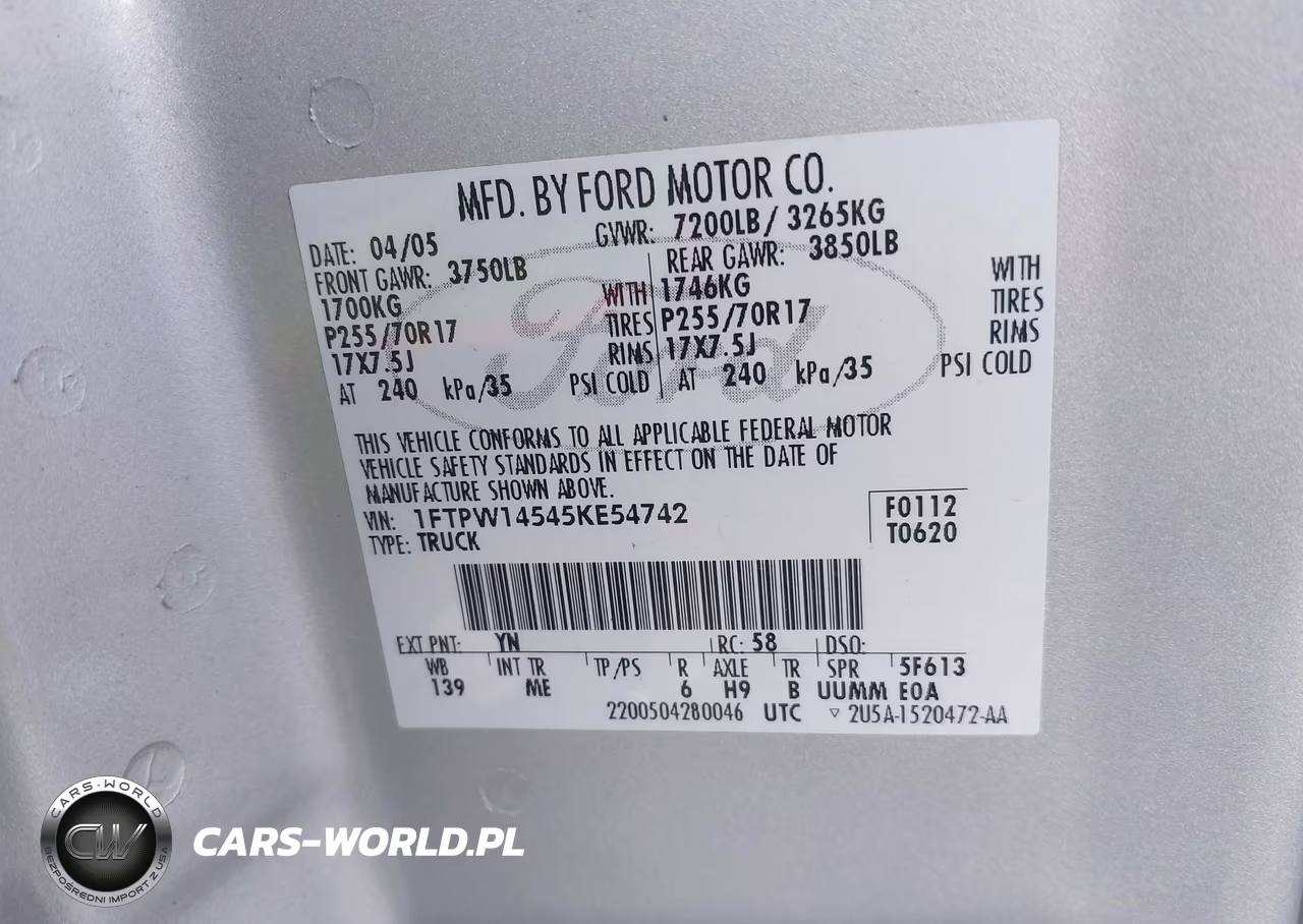 2005 Ford F-150 Fx4-Lariat-Xlt VIN:1FTPW14545KE54742 - 9