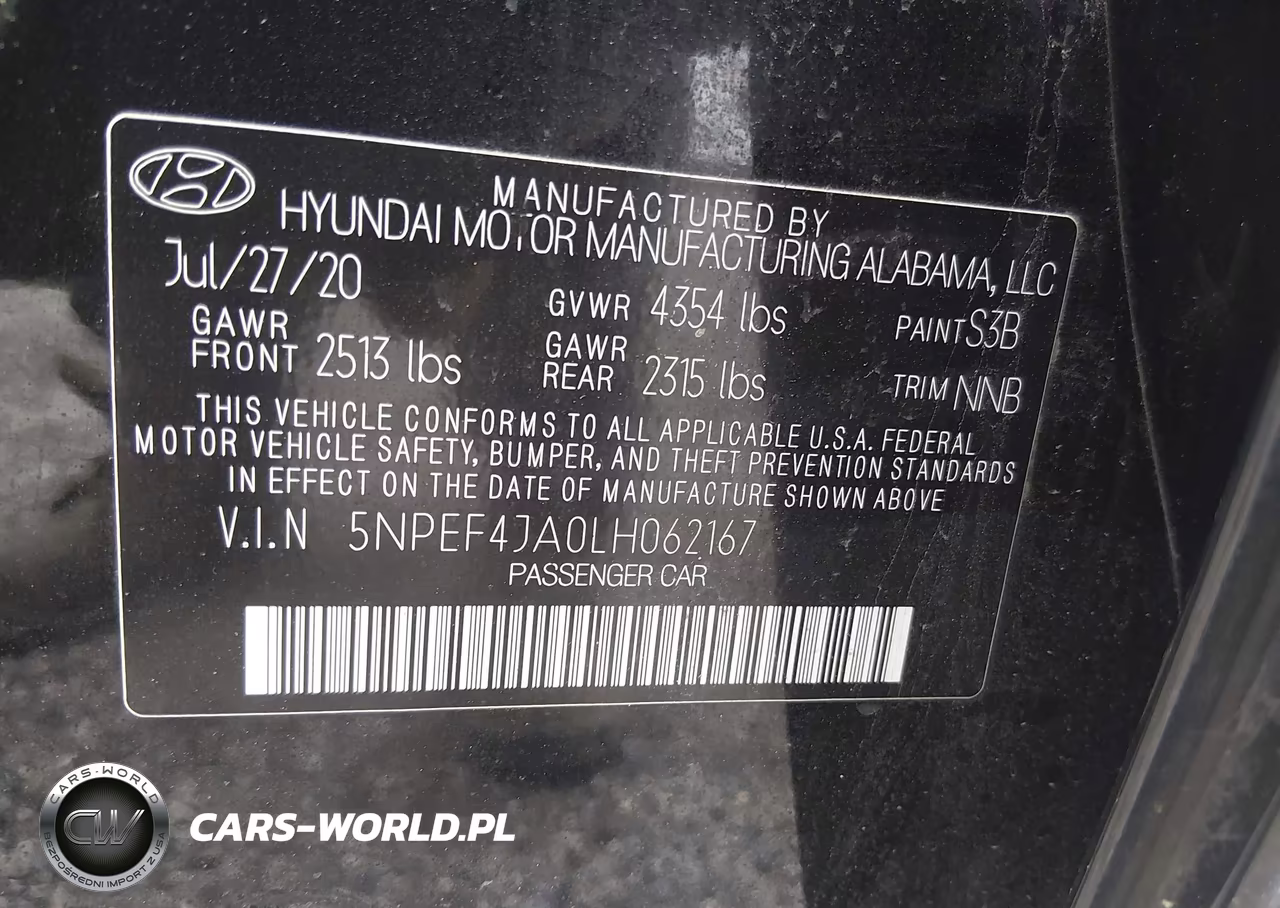 2020 Hyundai Sonata Sel VIN:5NPEF4JA0LH062167 - 9