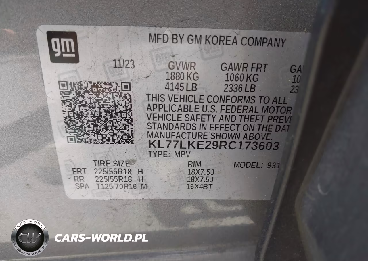 2024 Chevrolet Trax Fwd Activ VIN:KL77LKE29RC173603 - 9