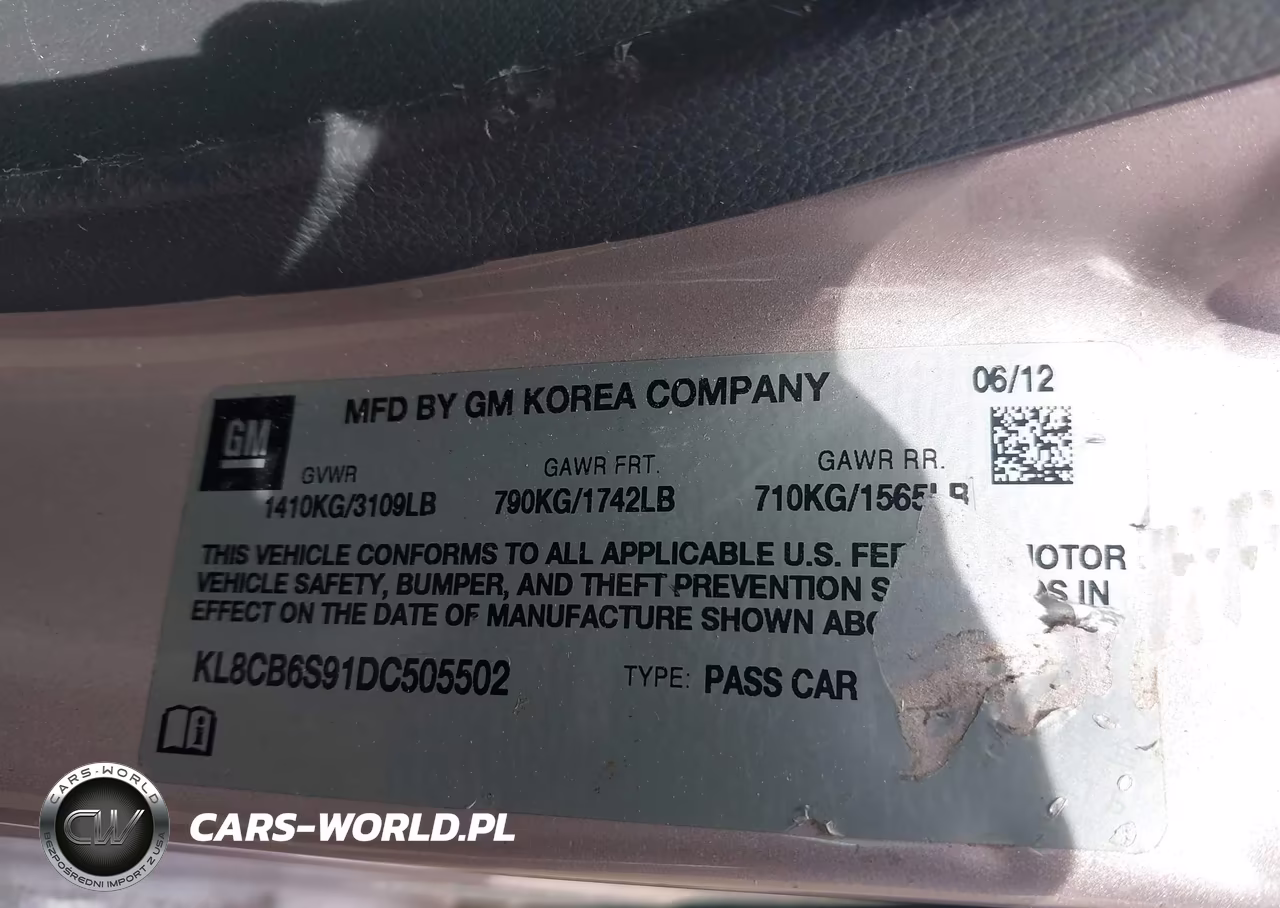 2013 Chevrolet Spark Ls Auto VIN:KL8CB6S91DC505502 - 9