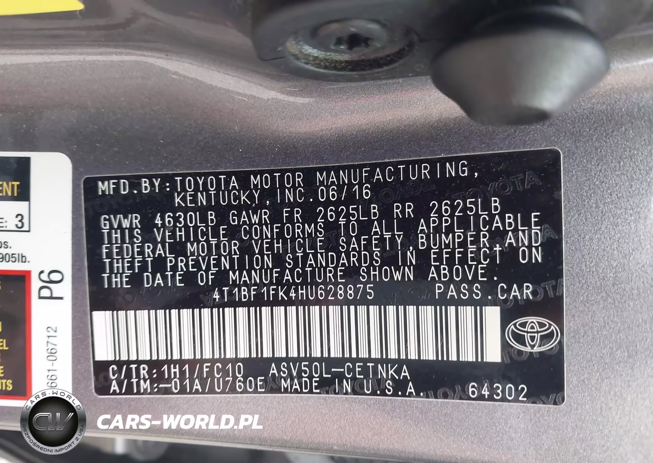 2017 Toyota Camry Le VIN:4T1BF1FK4HU628875 - 9