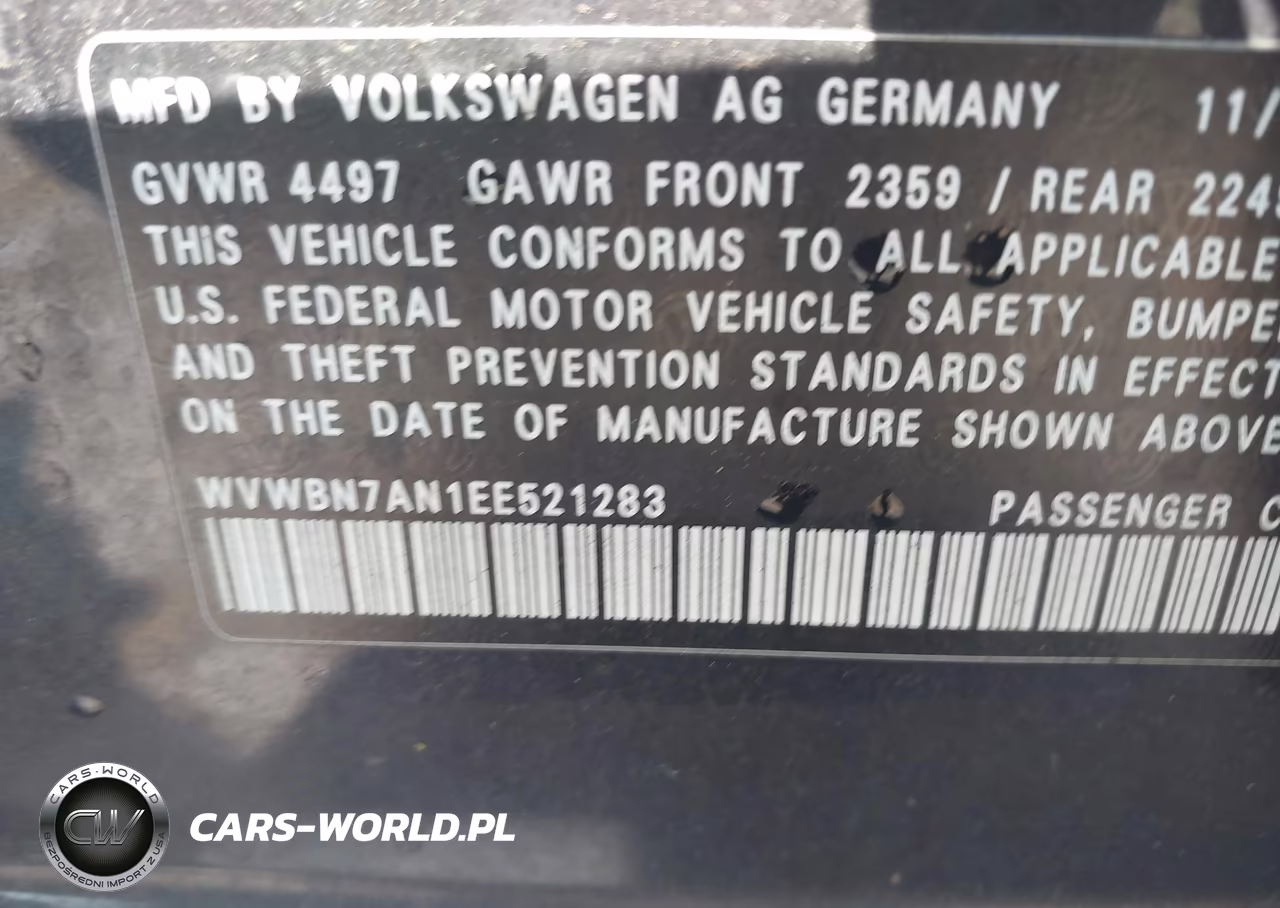 2014 Volkswagen Cc 2.0T Sport VIN:WVWBN7AN1EE521283 - 9