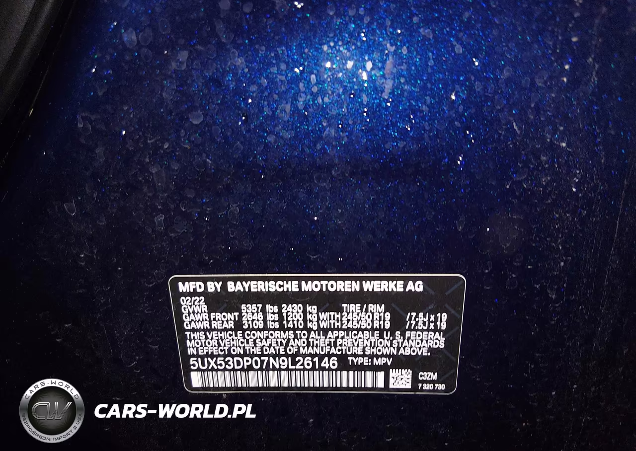 2022 BMW X3 xDrive30I VIN:5UX53DP07N9L26146 - 9