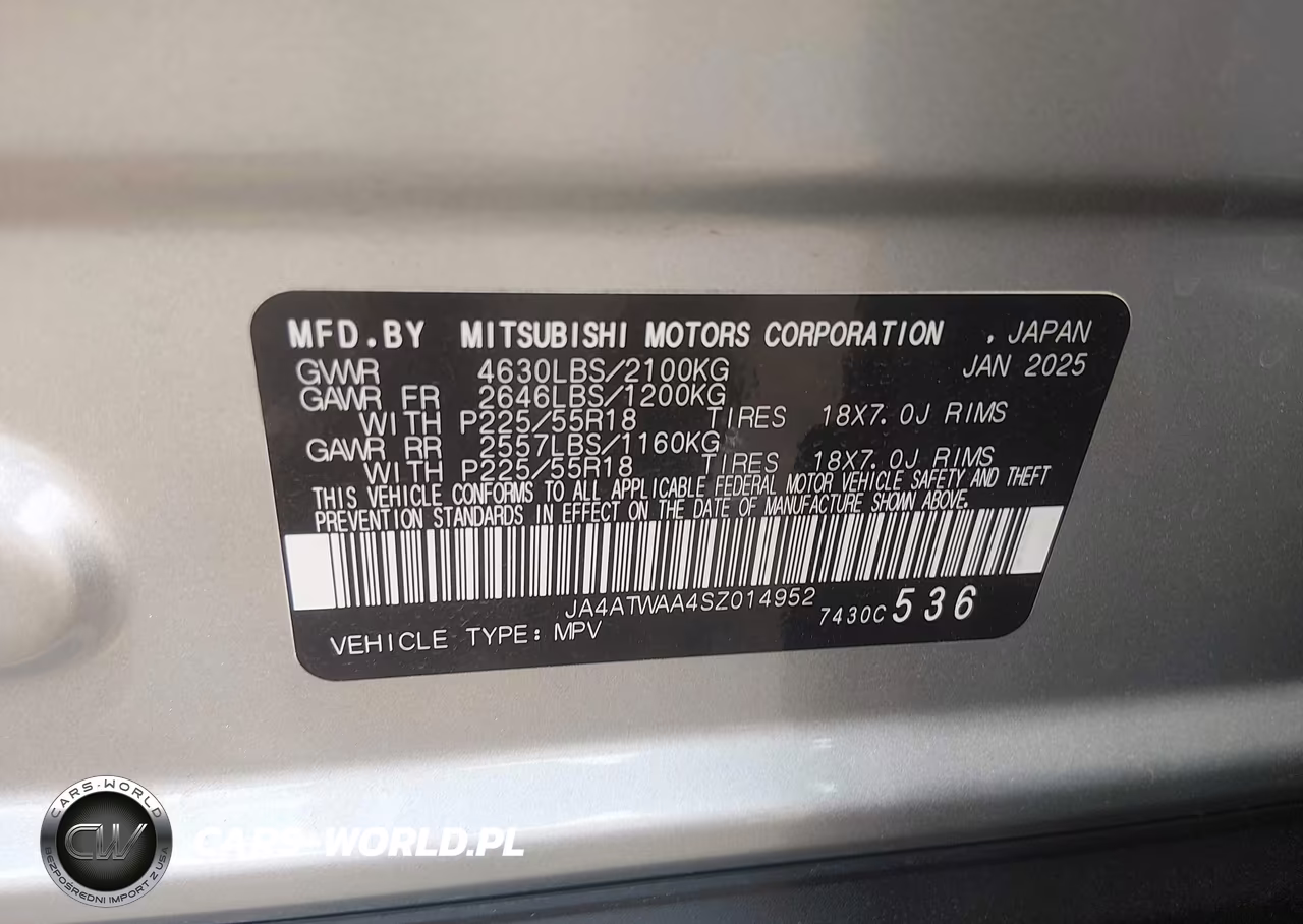 2025 Mitsubishi Eclipse Cross Black Edition S-Awc-Se S-Awc-Sel S-Awc VIN:JA4ATWAA4SZ014952 - 9