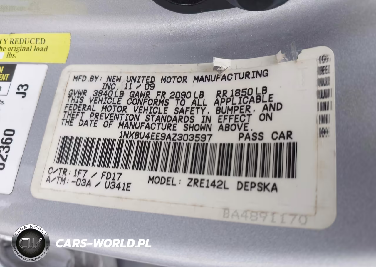 2010 Toyota Corolla S VIN:1NXBU4EE9AZ303597 - 9