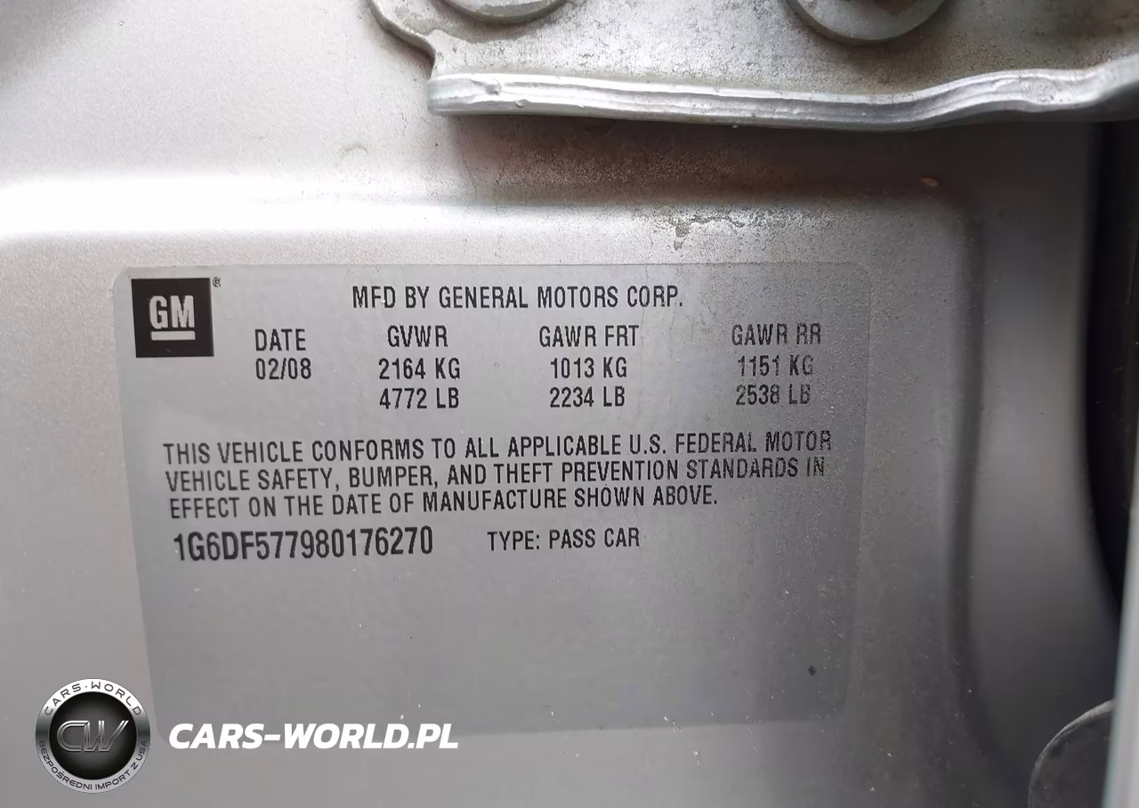 2008 Cadillac Cts Standard VIN:1G6DF577980176270 - 9